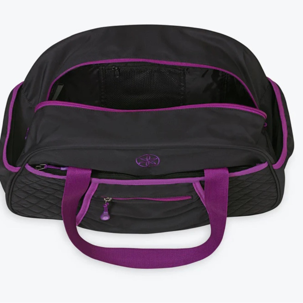 Gaiam Black Purple Duffle Bag - Picture 2 of 4